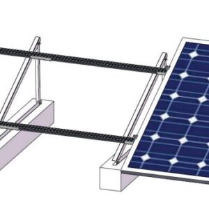 Galvanised PV Mounting Structure - 1P Flat Roof - Extension